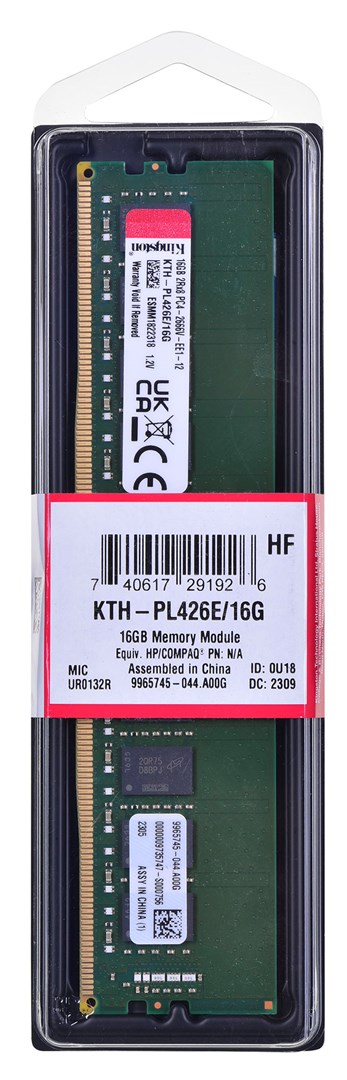 Memorie Kingston KTH-PL426E, 16GB DDR4, 2666MHz, e hirtë