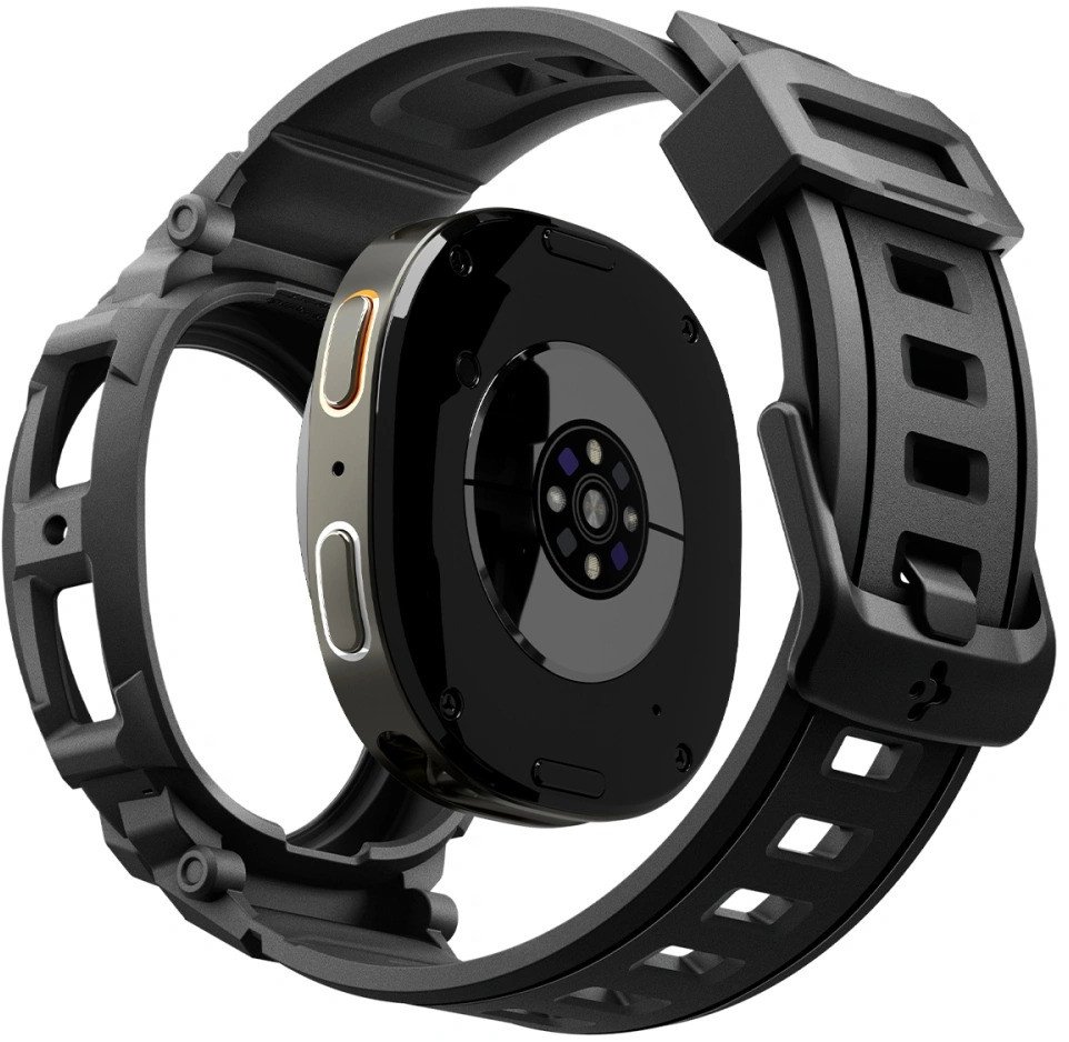 Rrip mbrojtës smartwatch Spigen Rugged Armor Pro, për Samsung Galaxy Watch8 44mm, i zi