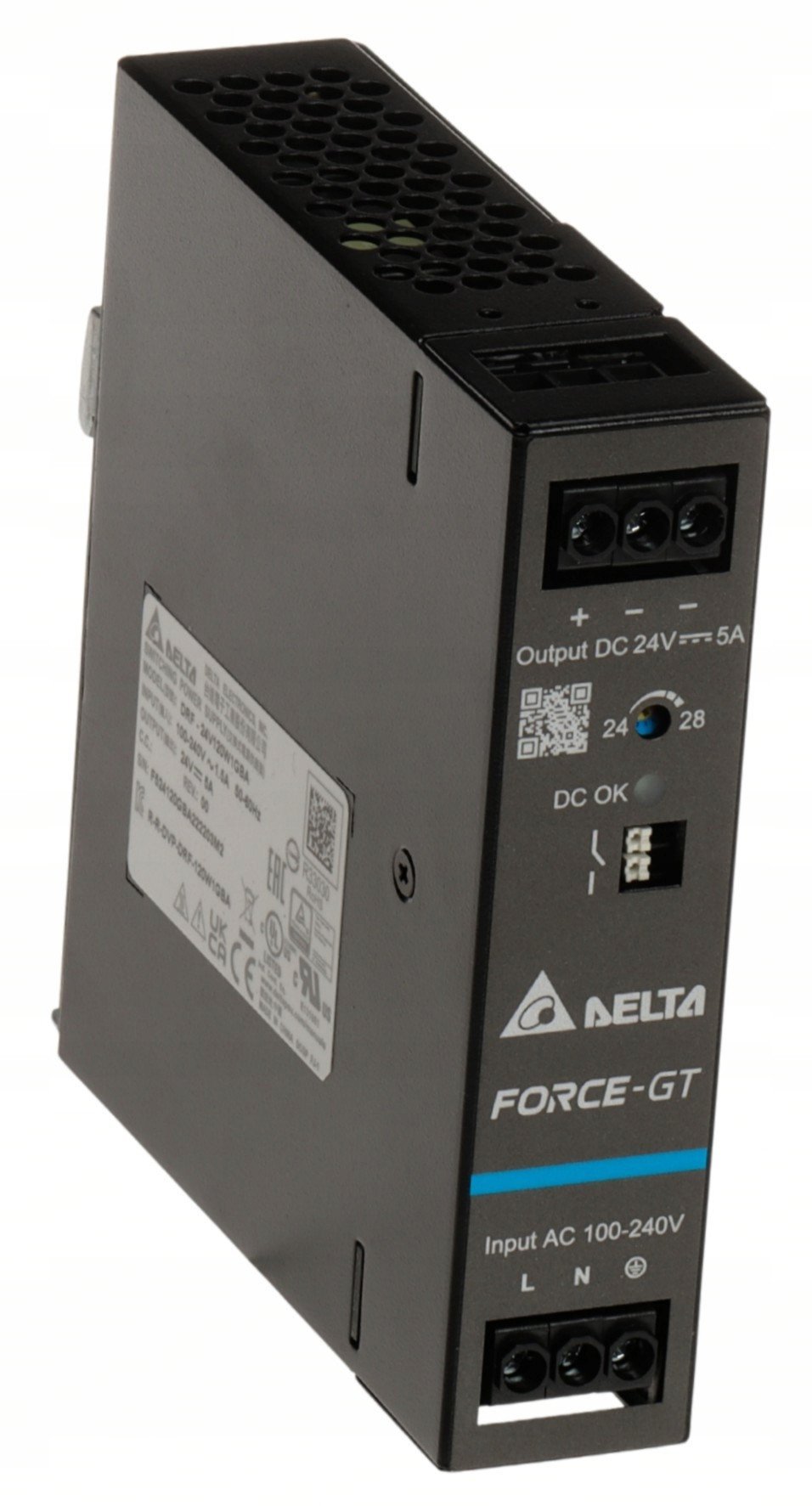 Furnizim energjie DIN Delta Electronics DRF-24V120W1GBA, 24V, 120W, gri