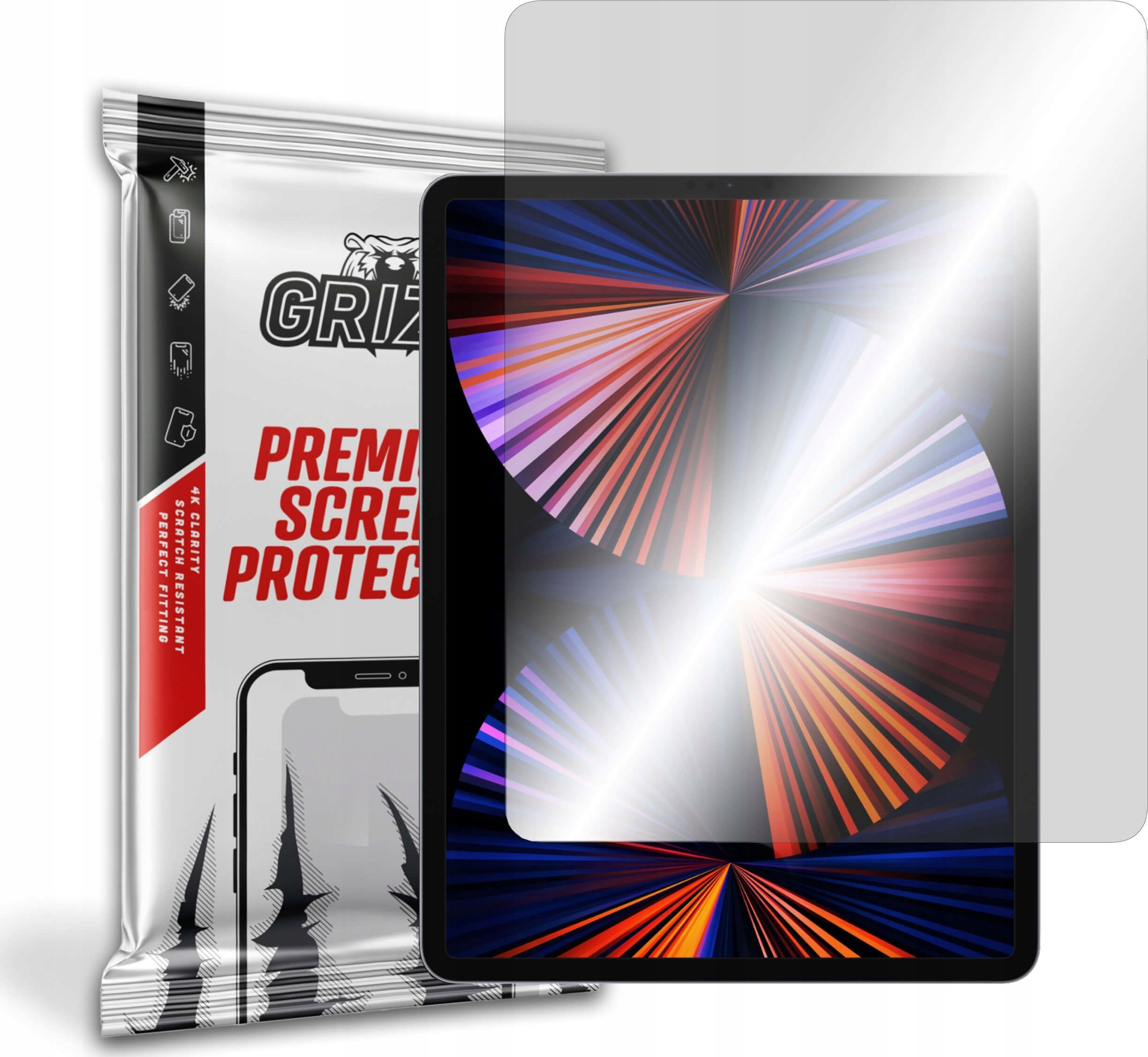 Mbrojtës ekrani GrizzGlass Hybrid Glass për Apple iPad Pro 11 2021 3rd Gen, xham hibrid, transparent