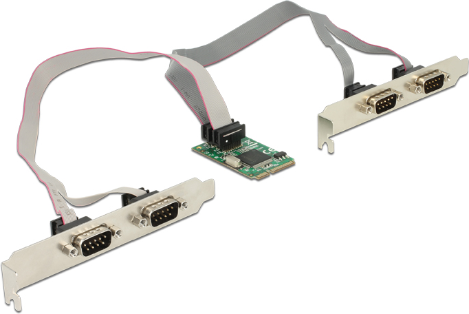 Adapter seriak DeLOCK 95243, Mini PCIe, 4 porta RS232, i zi
