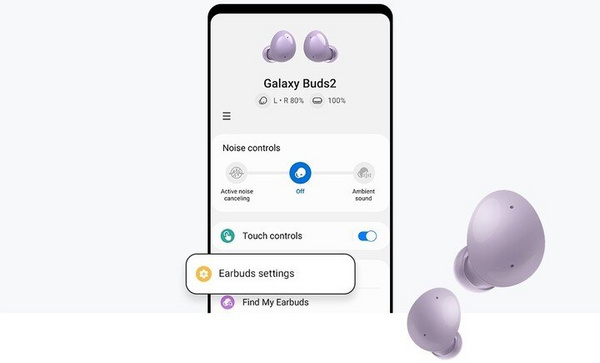 Dëgjuese Samsung Galaxy Buds 2, të bardha