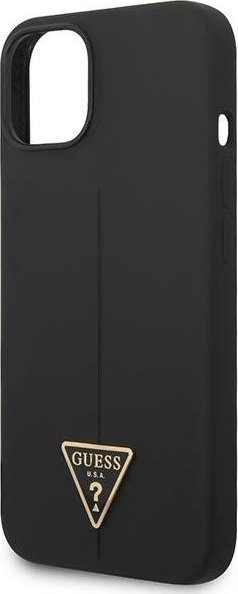 Mbulesë telefoni Guess GUHCP14MSLTGK për iPhone 14 Plus, silikon, e zezë