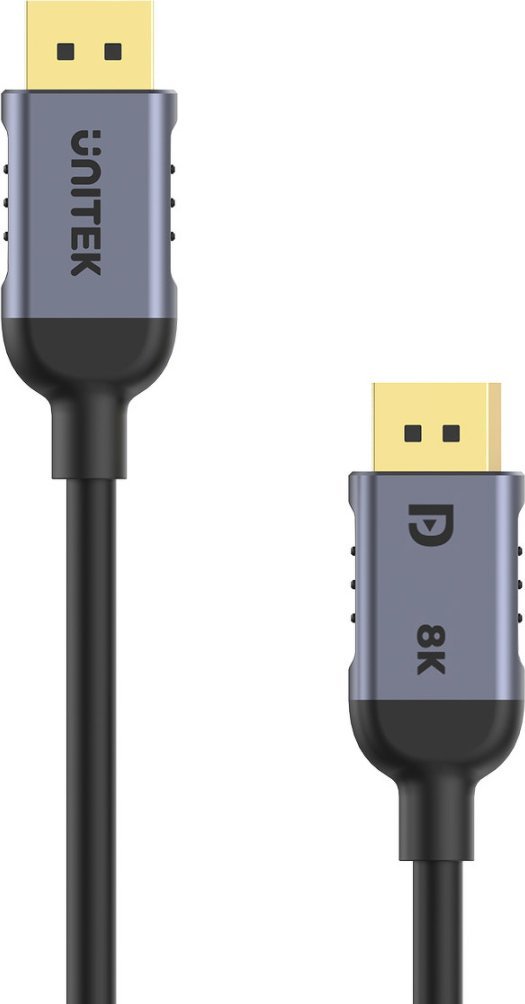 Kabllo DisplayPort UNITEK C1628GY01, 5m, 8K, e zezë gri