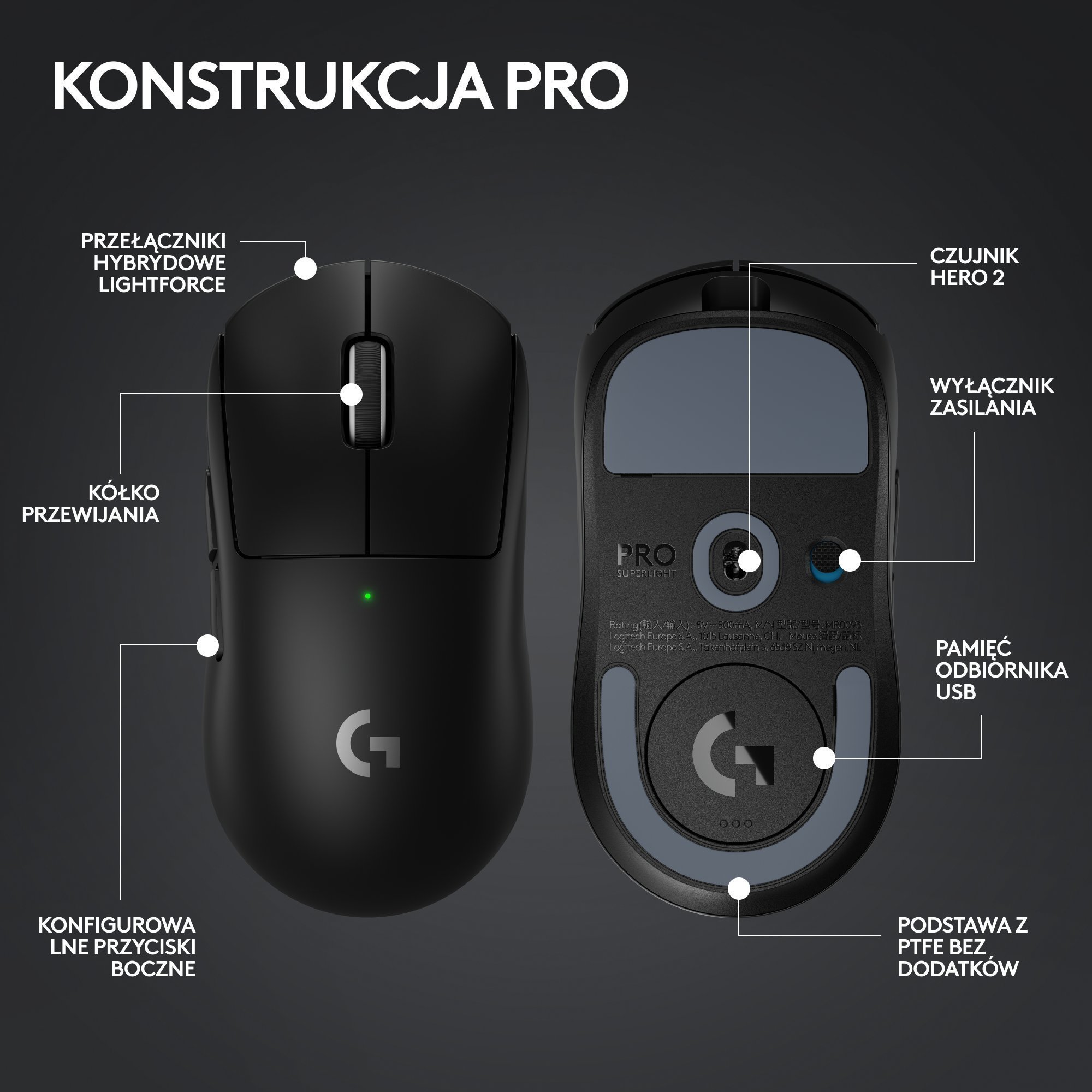Сет за гејминг Logitech G Pro X Superlight 2 и G Pro X, безжичен, со микрофон, црн