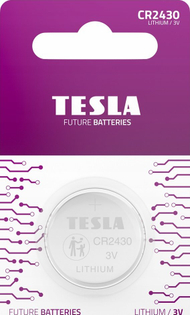 Bateri litium Tesla CR2430, 3.0V, LiMnO2
