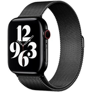 Rrip ore Eternico Elegance Milanese Pro për Apple Watch 38mm 40mm 41mm, çelik inox, i zi