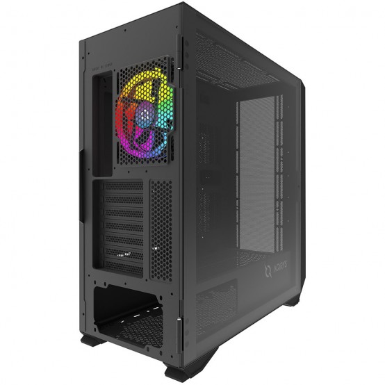 Kasa gaming Aqirys Arcturus Pro, midi tower EATX, ARGB, e zezë