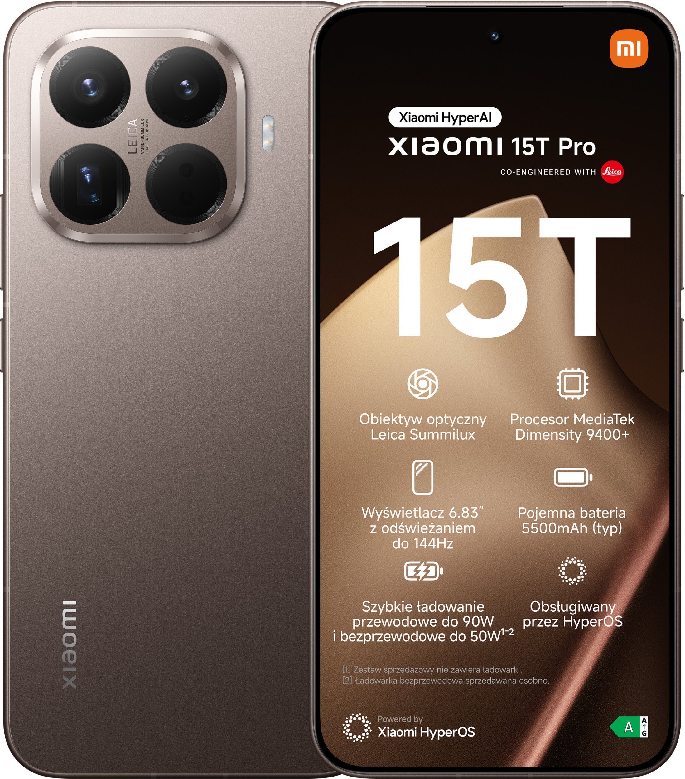 Telefoni Xiaomi 15T Pro, 12GB RAM, 512GB, Mocha Gold