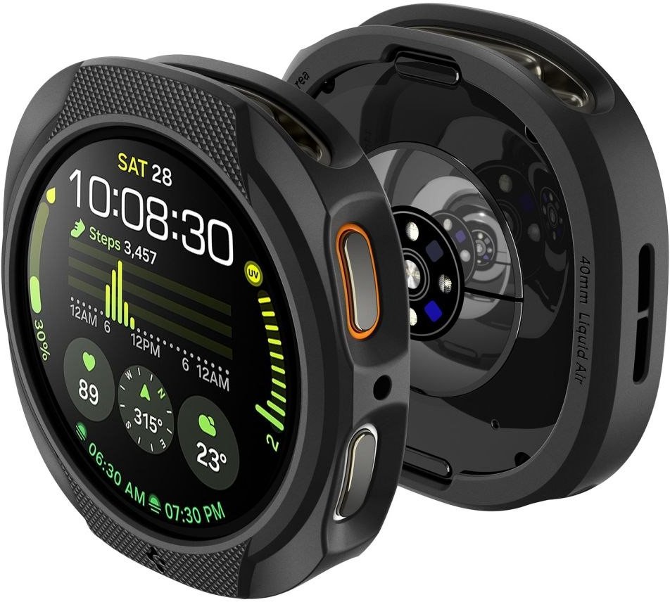 Mbulesë Spigen Liquid Air për Samsung Galaxy Watch8 44mm, mbrojtëse, e zezë mat