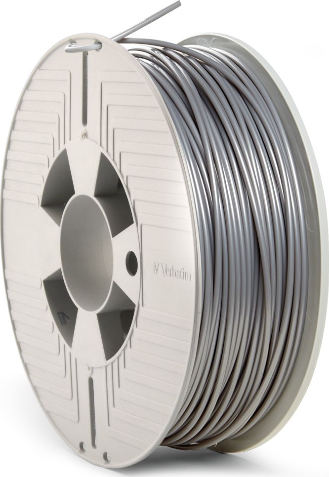 Filament 3D Verbatim PLA, 1.75mm, silver, gri