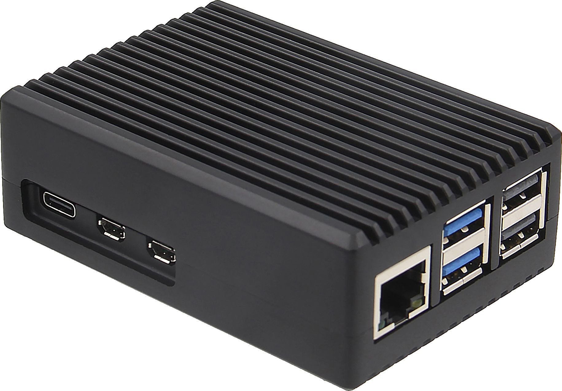 Алуминиумска кутија за мини компјутер ODS 739, за Raspberry Pi 5, црна