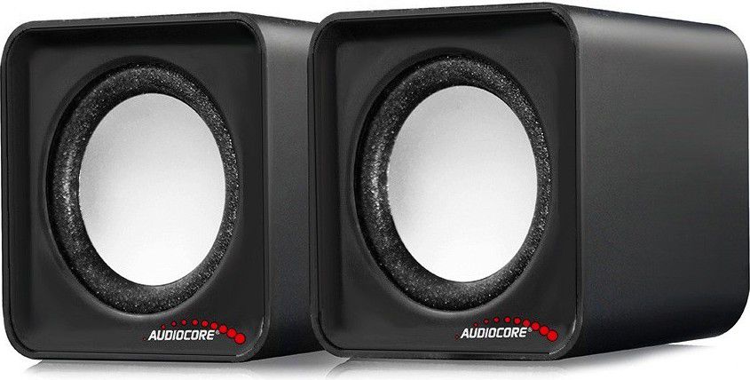 Altoparlantë kompjuteri Audiocore AC870B, stereo, lidhje USB, të zi