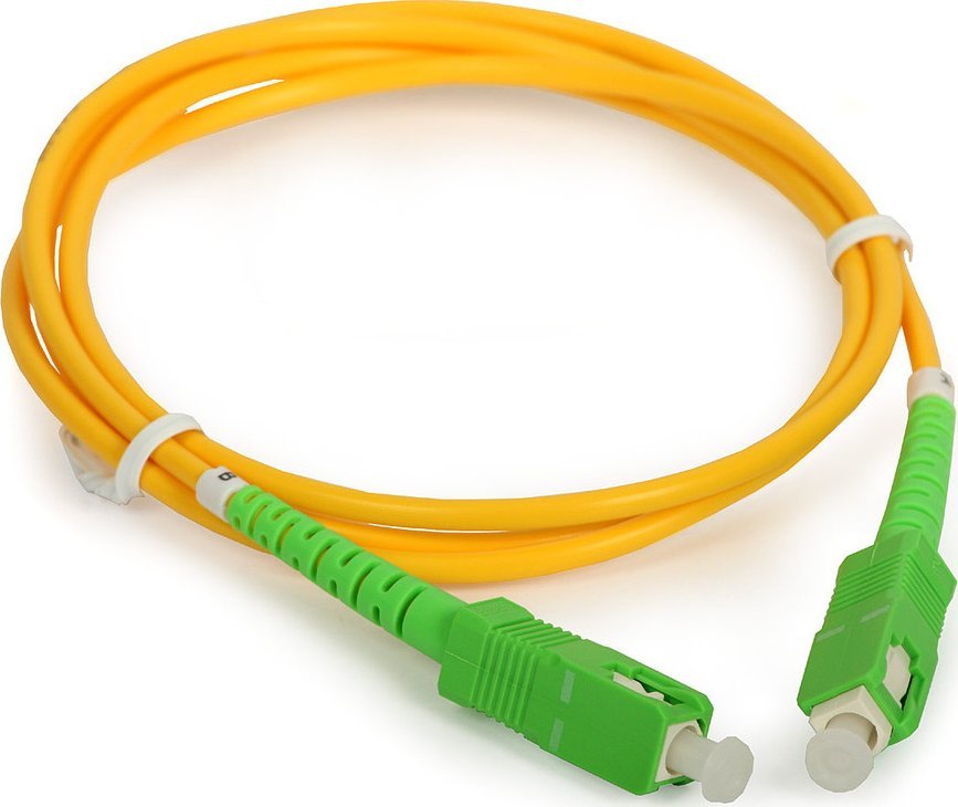 Оптички кабел со влакна MicroConnect SC/APC-SC/APC, 1.5m, OS2 Simplex, жолт