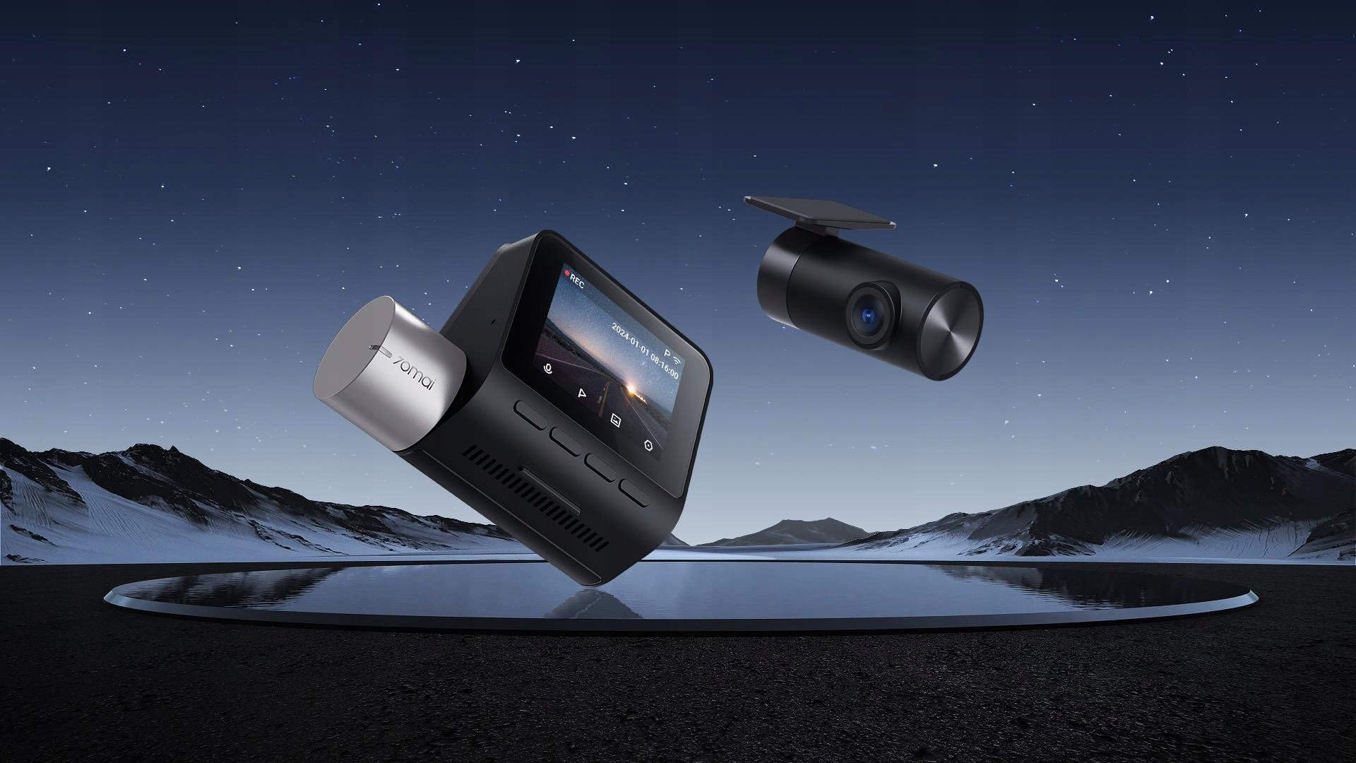 Kamerë makinë 70mai A510 Global Version, 3K 1944P, GPS ADAS, i zi