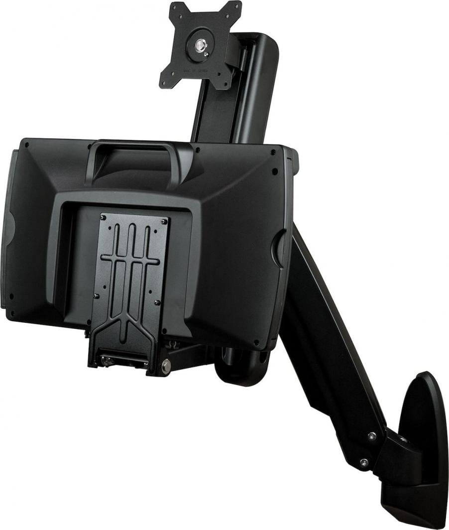 Tavolinë pune murale StarTech.com Wall Mount Workstation, krah artikulues monitori 34", tabaka tastiere dhe mausi, e zezë