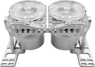 Mbajtëse vertikale pompe Singularity Computers Protium, alumini, për radiator 120 140mm, argjend