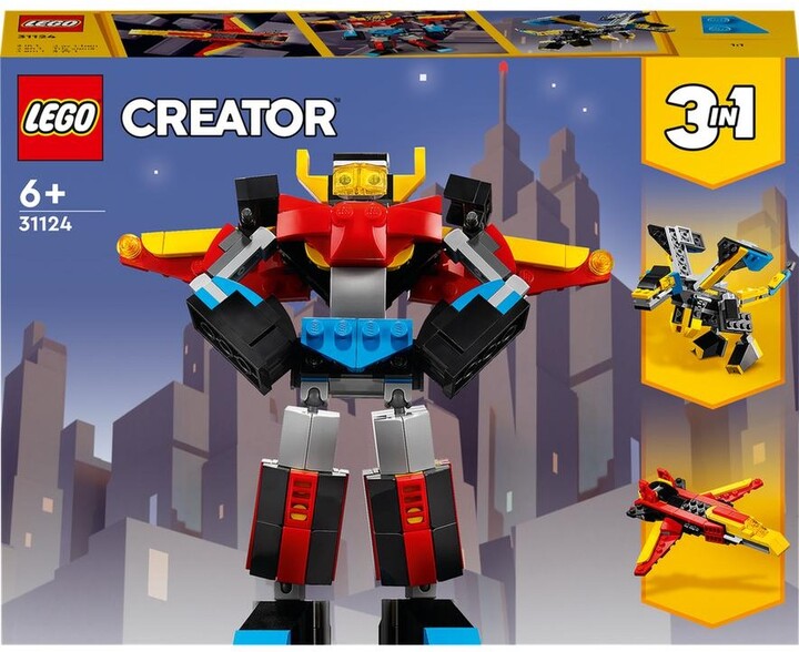 Set LEGO® Creator 3in1 31124 Super robot, 159 pjesë