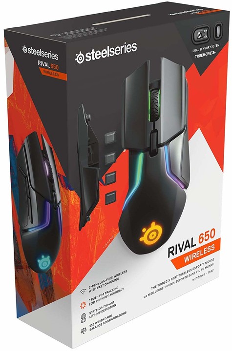 Maus SteelSeries Rival 650 Wireless, i zi