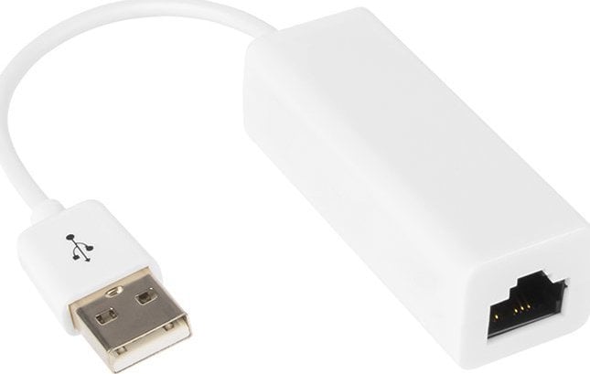 Adapter rrjeti USB në RJ45, 100 Mbps, Plug and Play, i bardhë