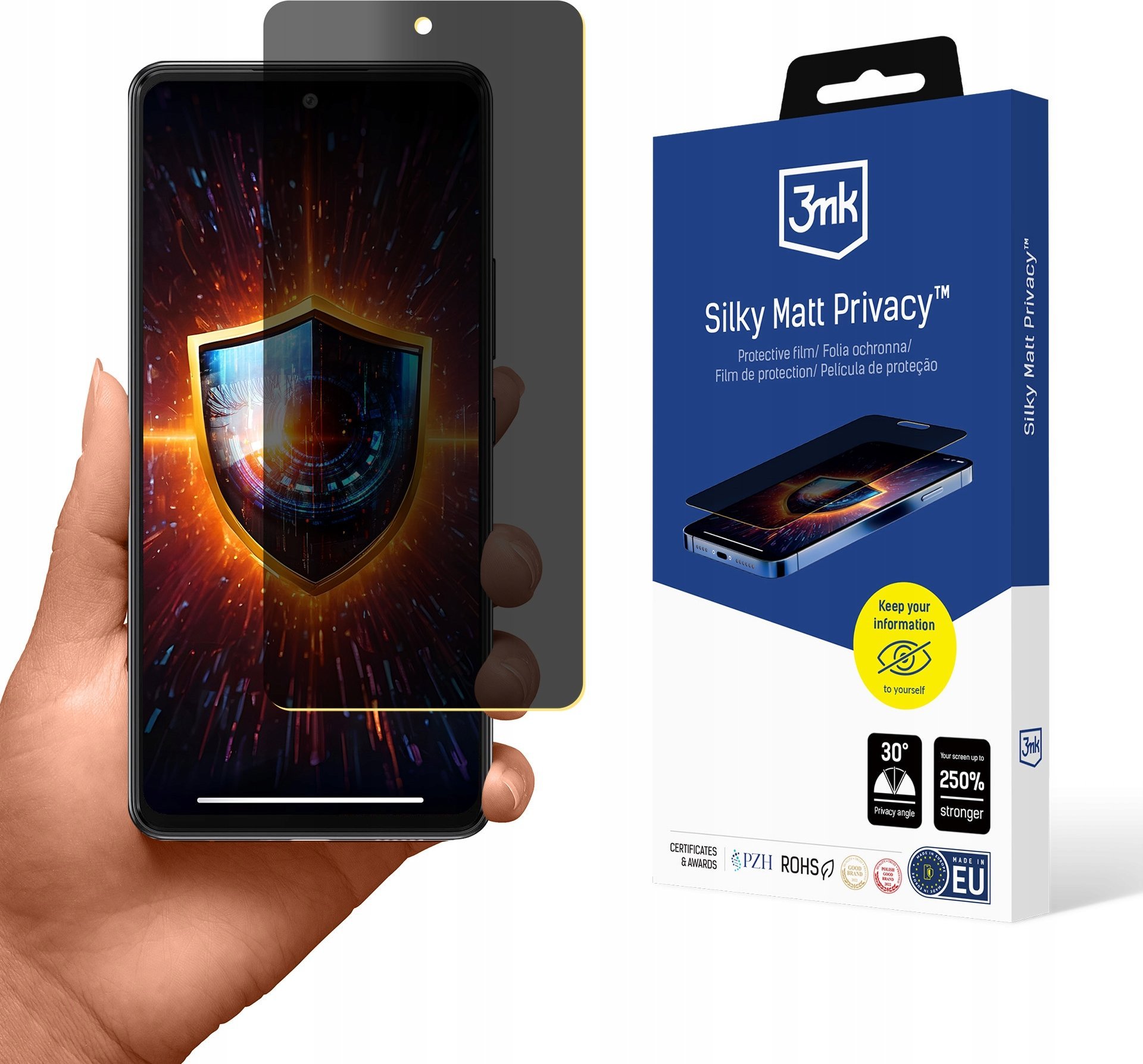 Foli mbrojtëse 3mk Silky Matt Privacy për Samsung Galaxy A53 5G, privatësi, ekran mat