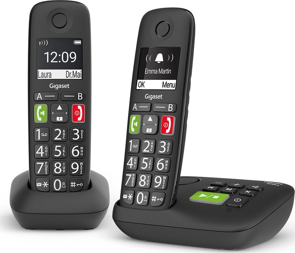 Telefoni pa tel Gigaset E290A Duo, analog DECT, Caller ID, i zi