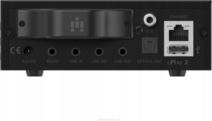 Streamer audio në rrjet ePlay 2, DAC ESS9018 HiFi, dalje subwoofer, i zi