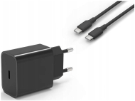 Полнач за струја PD 25W, USB Type C, кабел 1m, бел