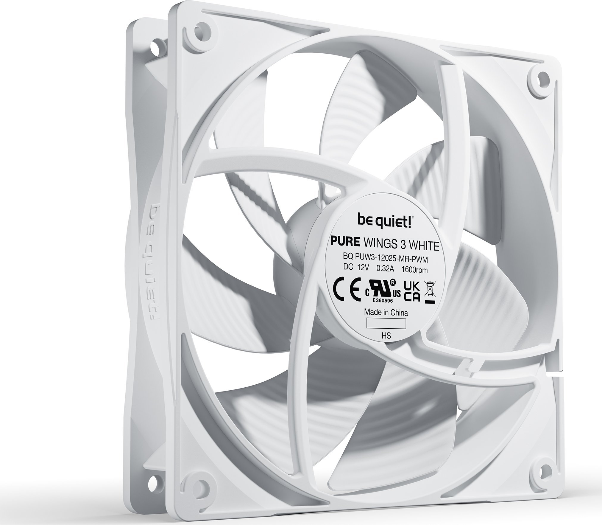 Ventilator PC be quiet Pure Wings 3 120mm PWM, i bardhë