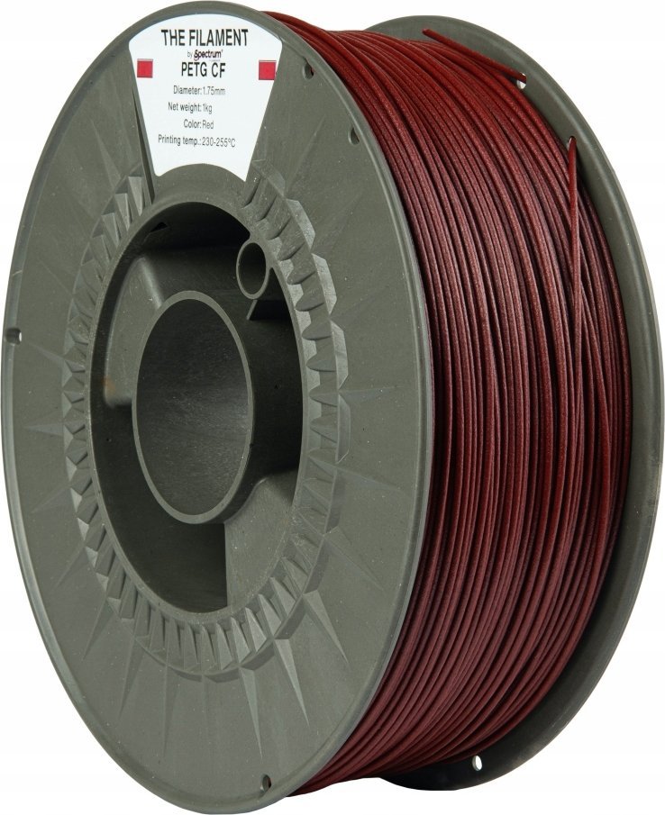 Филамент 3Д Спектрум The Filament TF-24110, ПЕТГ ЦФ, 1.75mm, 1kg, црвена
