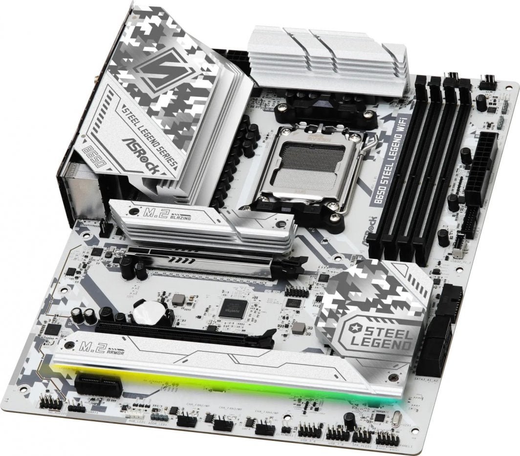 Матична плоча ASRock B650 STEEL LEGEND WIFI, PCIe 5.0, DDR5, бела