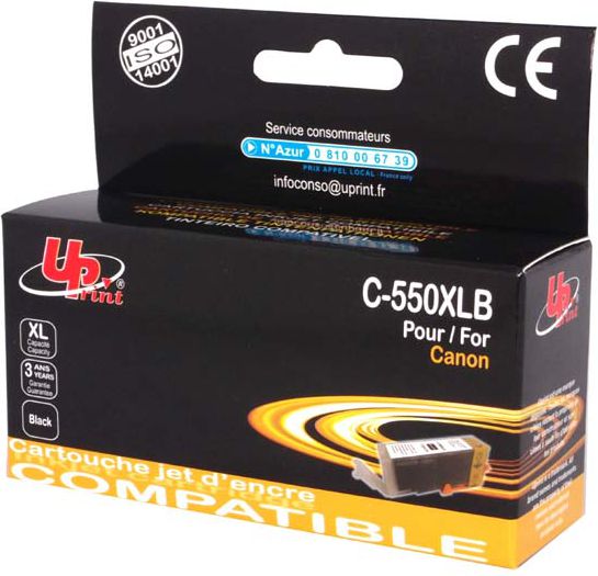 Ngjyrë për printer UPrint C-550XLB për PGI550BK, e zezë 