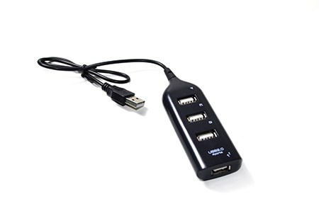 Qendër USB Vakoss TC-234UX, 4 Porte, USB 2.0, e zezë