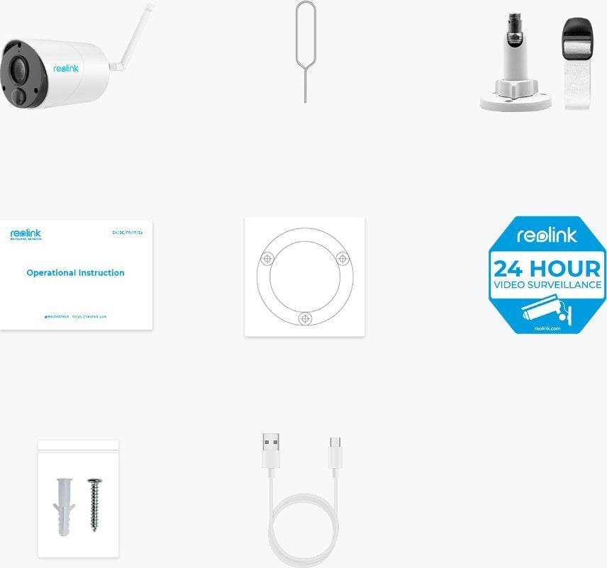 Kamerë IP Reolink Argus Eco, 3MP, pa tela Wi Fi, e bardhë