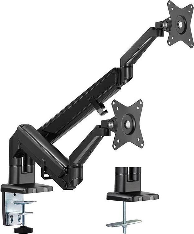 Krah monitori Neomounts DS70-810BL2, për 2 monitorë 17-32", gas spring, i zi