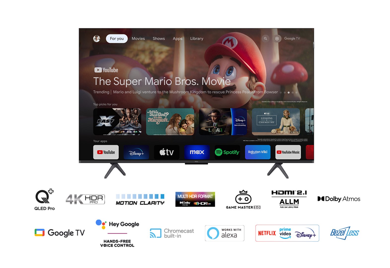 Televizor TCL 50C655, 50”, 4K QLED Google TV, i zi