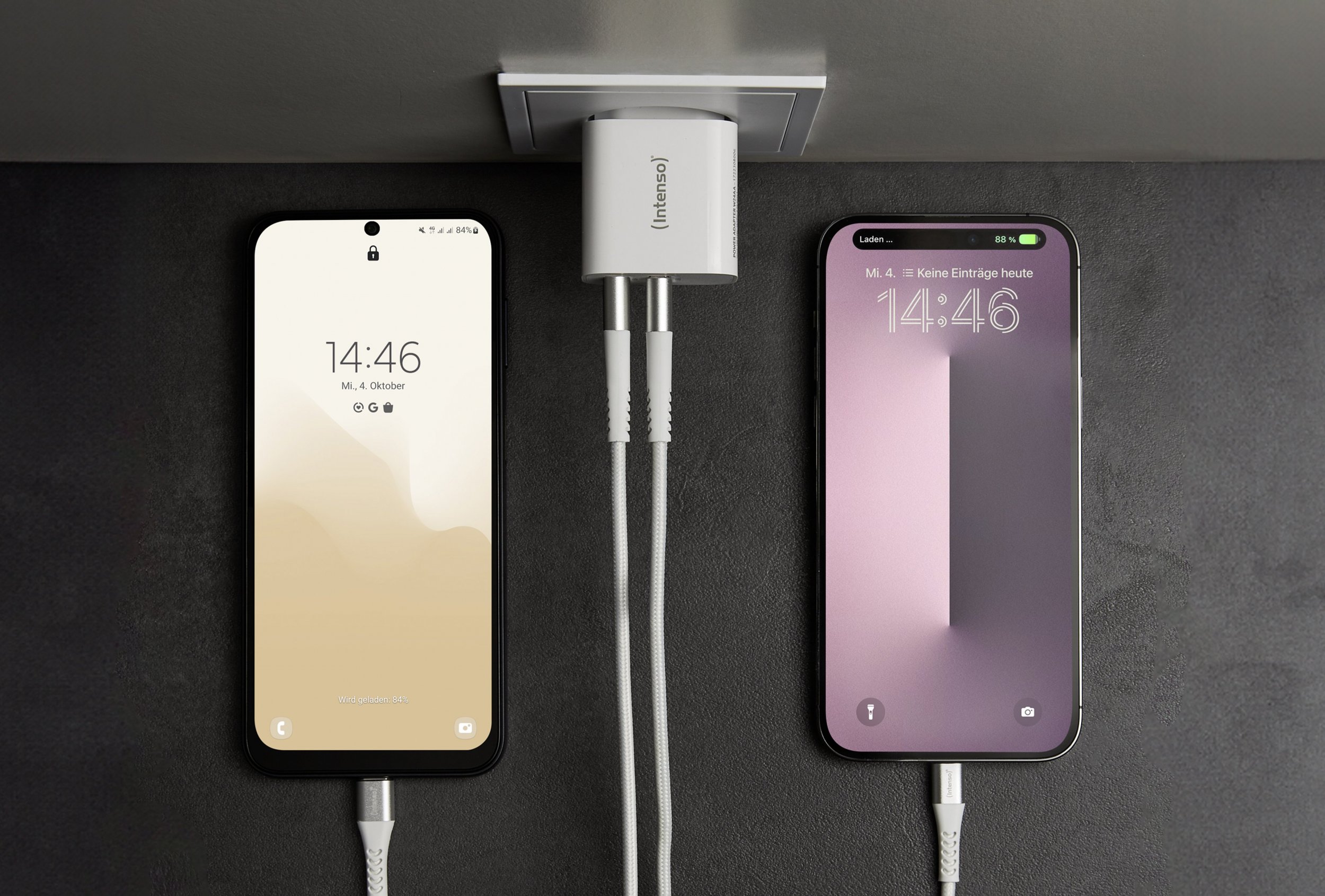 Полнач за мрежа Intenso Power Adapter 7802412, 2x USB A, 5V, бел