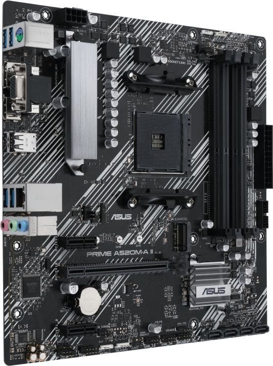 Pllakë amë Asus PRIME A520M-A II/CSM, AMD A520, Socket AM4, 4 slota, Micro ATX