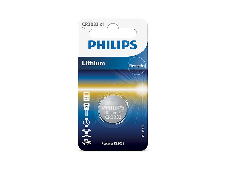 Bateri Philips CR2032/01B, mini lithium / 1