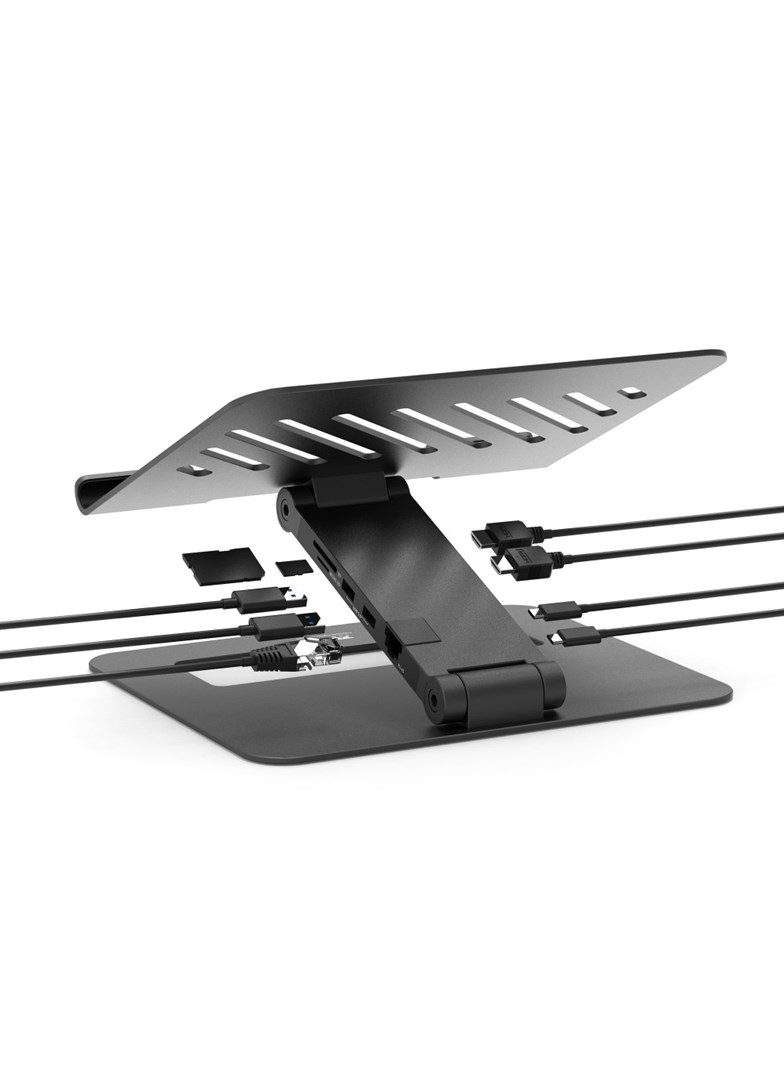 Докинг станица USB-C со поддршка за персонален компјутер, 2 x 4K, 85W