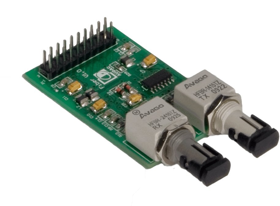 Модул со оптички влакна Audac OPT2, за проширување на аудио, за професионални системи