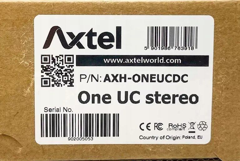 Kufje Axtel Office, me mikrofon, kabllo 3.5 mm dhe USB A, të zeza