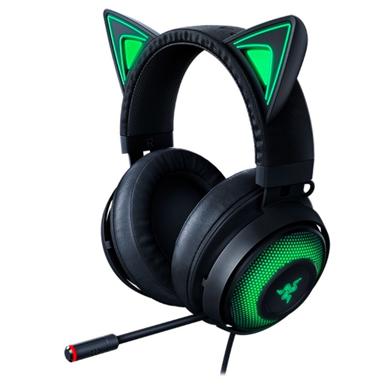 Kufje lojërash Razer Kraken Kitty Edition, USB, RGB, të zeza