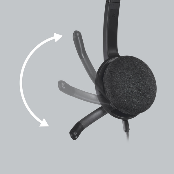 Kufje Logitech H340, me kabllo, të zeza