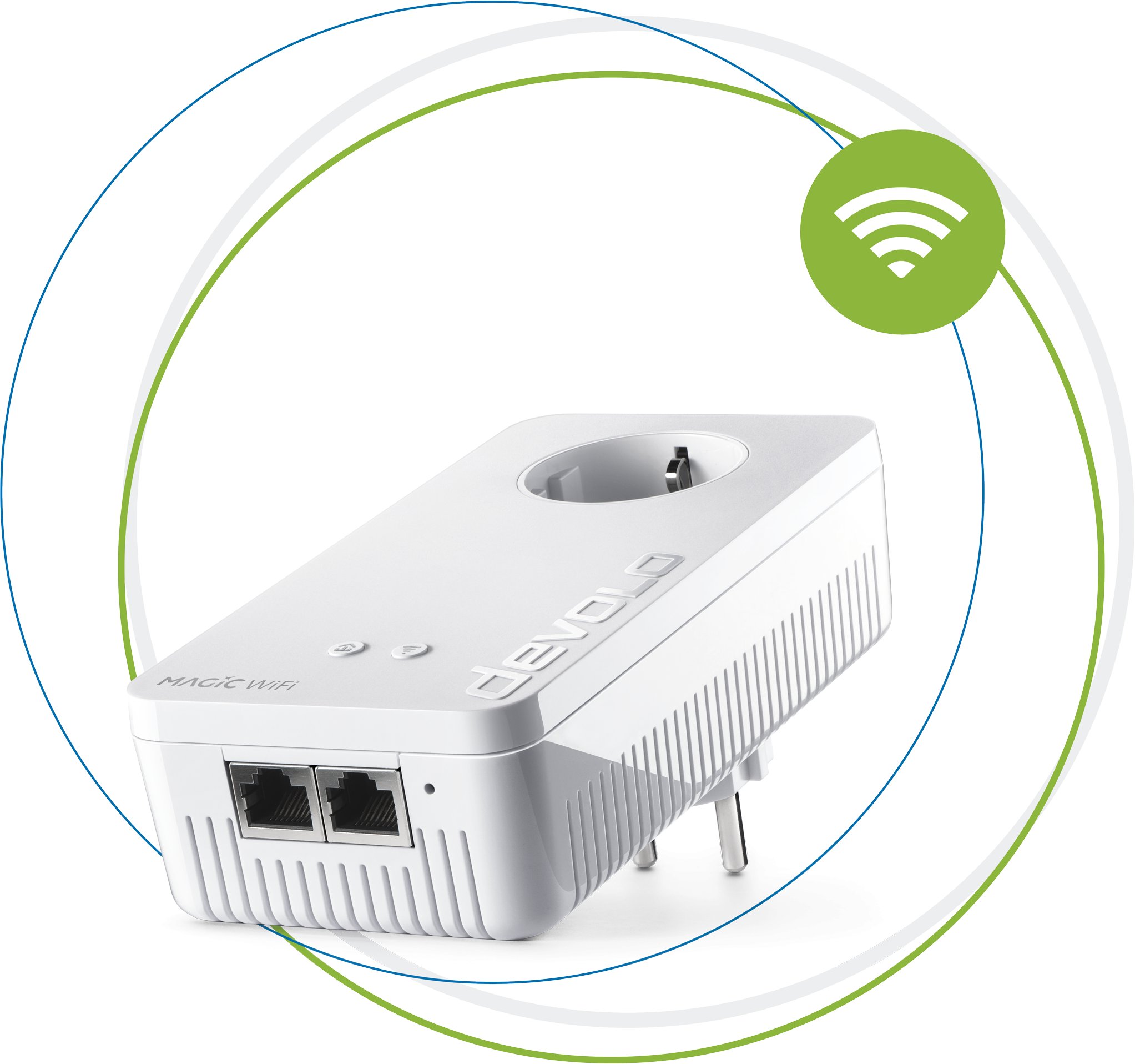 Adapter powerline Devolo Magic 2 WiFi next Single, 1200 Mbit/s, Gigabit Ethernet, i bardhë