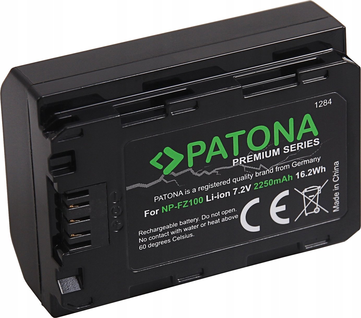 Батерија за камера PATONA Pro, замена за Sony NP-FZ100, 2040mAh Li-Ion, црна