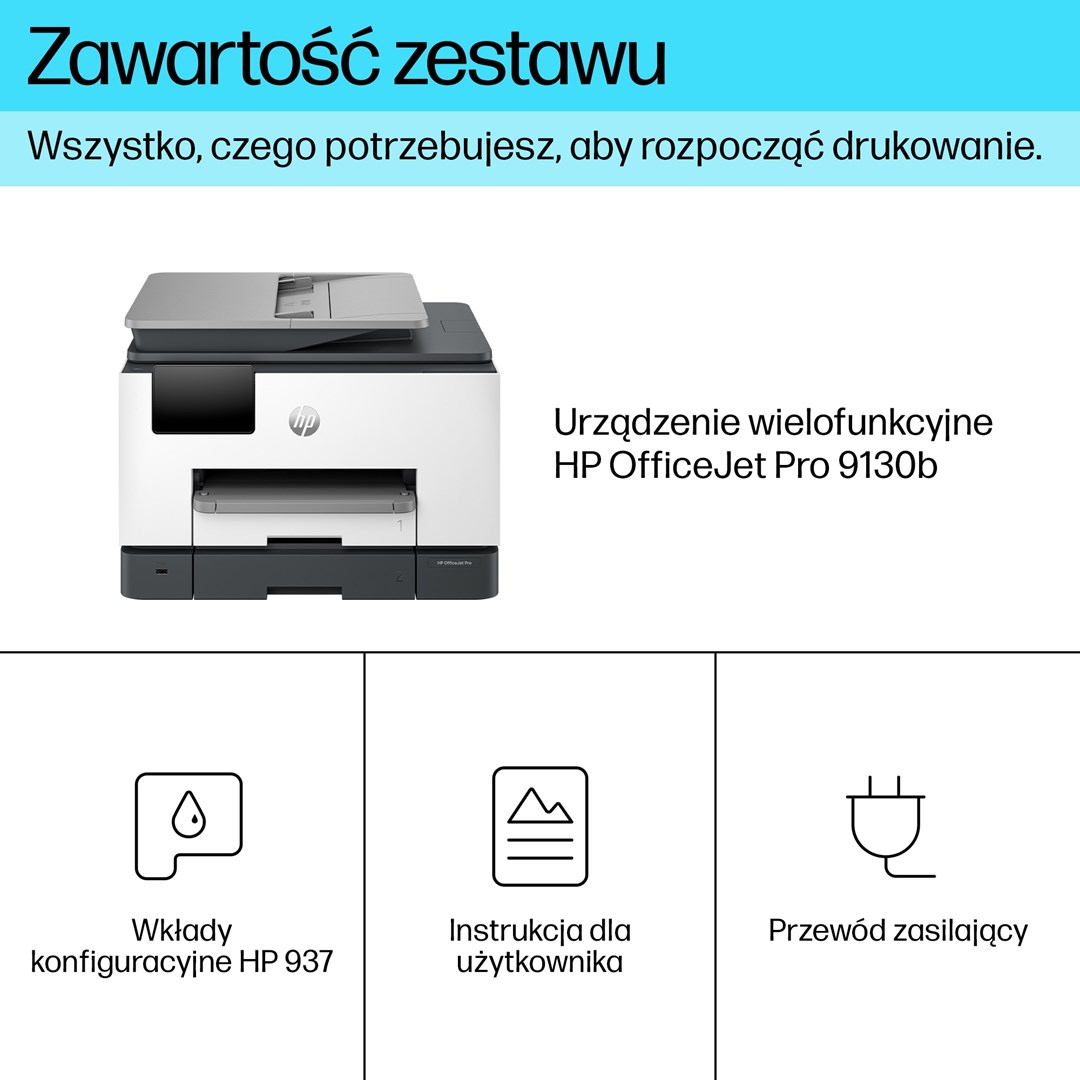 Printer multifunksional HP OfficeJet Pro 9130b, A4, 4800x1200 DPI, i hirtë/i bardhë