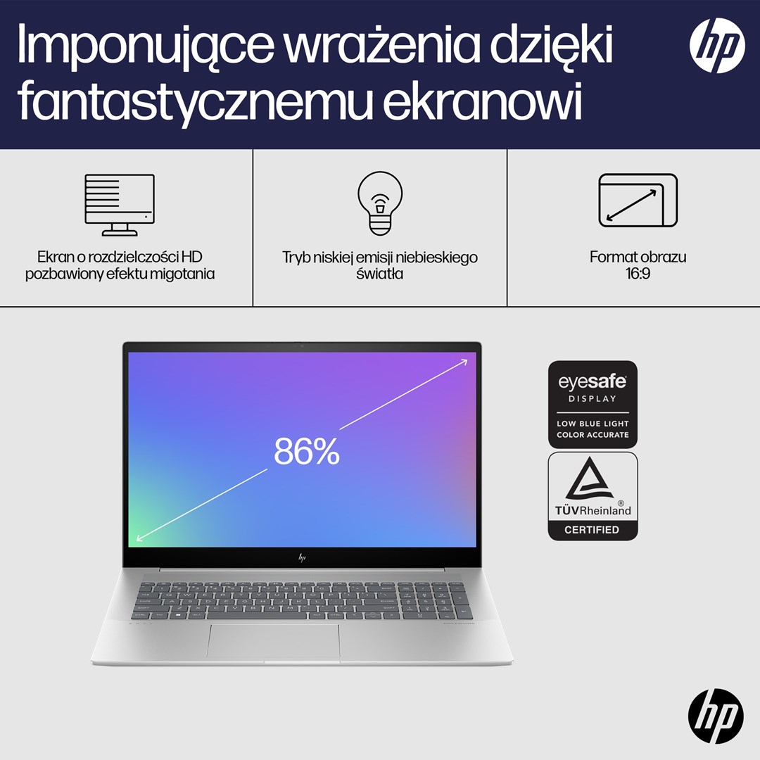 Laptop HP ENVY, 17.3", Intel Core i5 13500H, 16GB RAM, 512GB SSD, i argjendtë