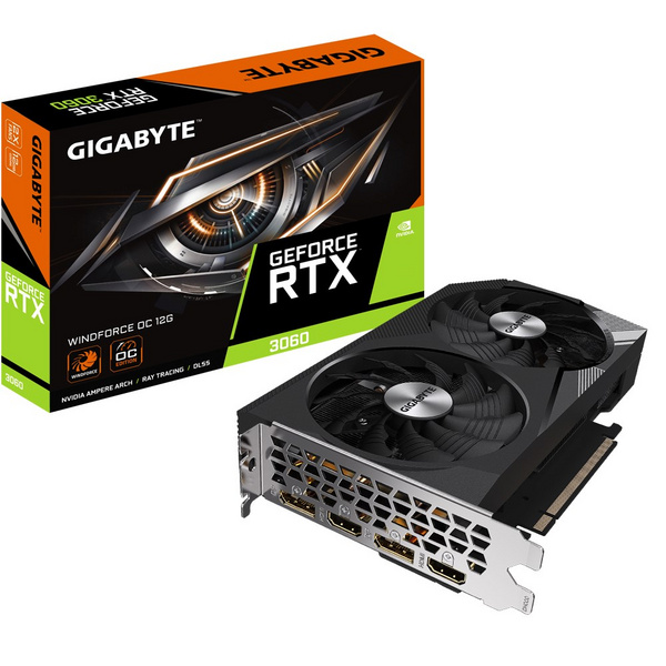 Kartelë grafike Gigabyte RTX 3060 Windforce OC 12G NVIDIA GeForce RTX 3060, 12 GB GDDR6