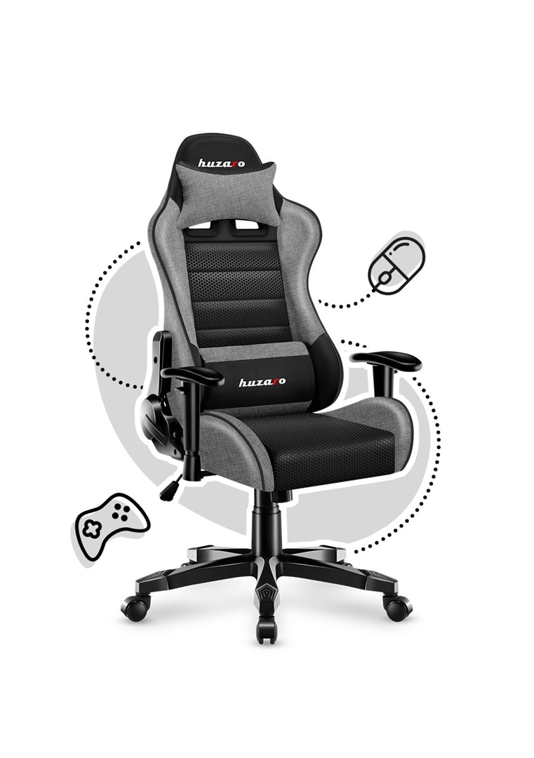 Karrige lojërash për fëmijë Huzaro Ranger 6.0, 100-160 cm, 130 kg, e hirtë